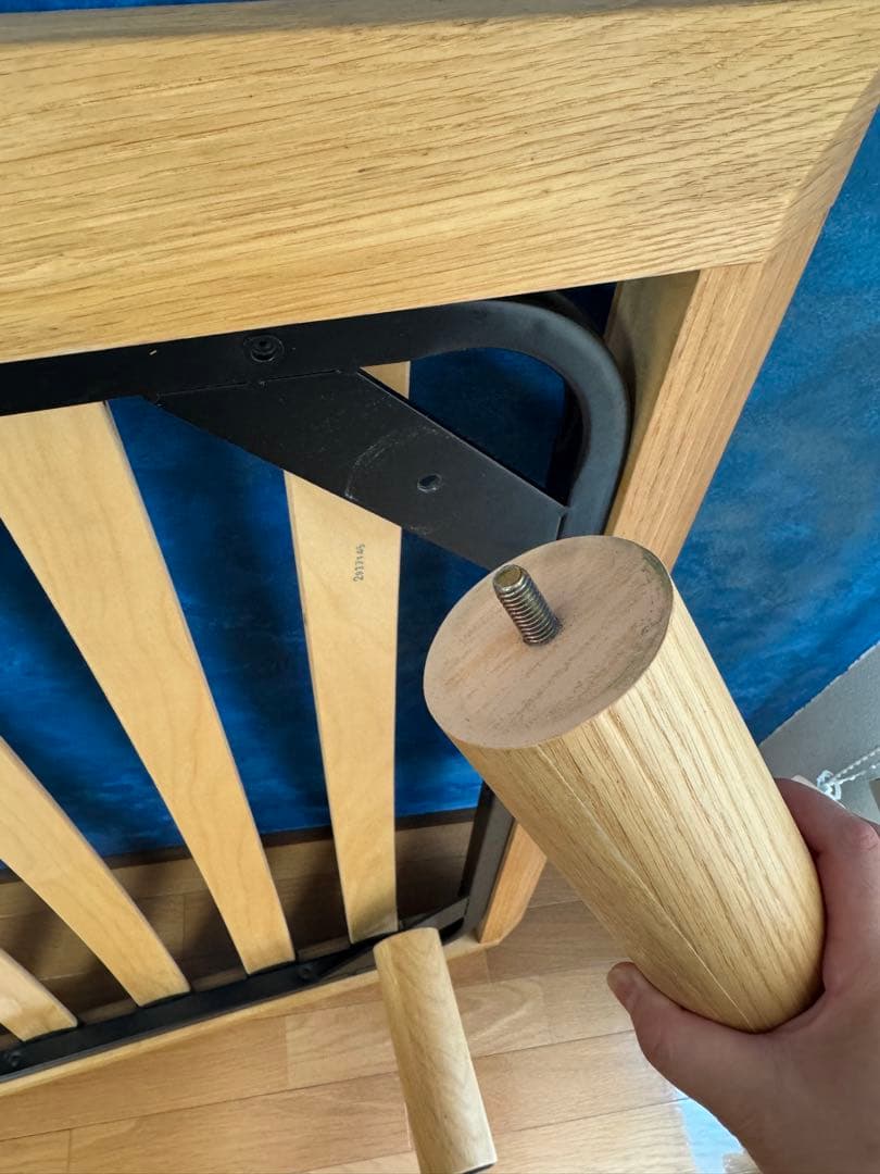 s*︎様 無印良品 ベッドフレーム・シングル・オーク材 脚のみ取り外し可能 MU