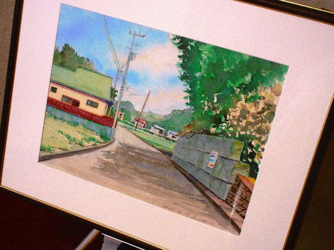 風景画 水彩画 2021年 F6サイズ 額装済み 原画