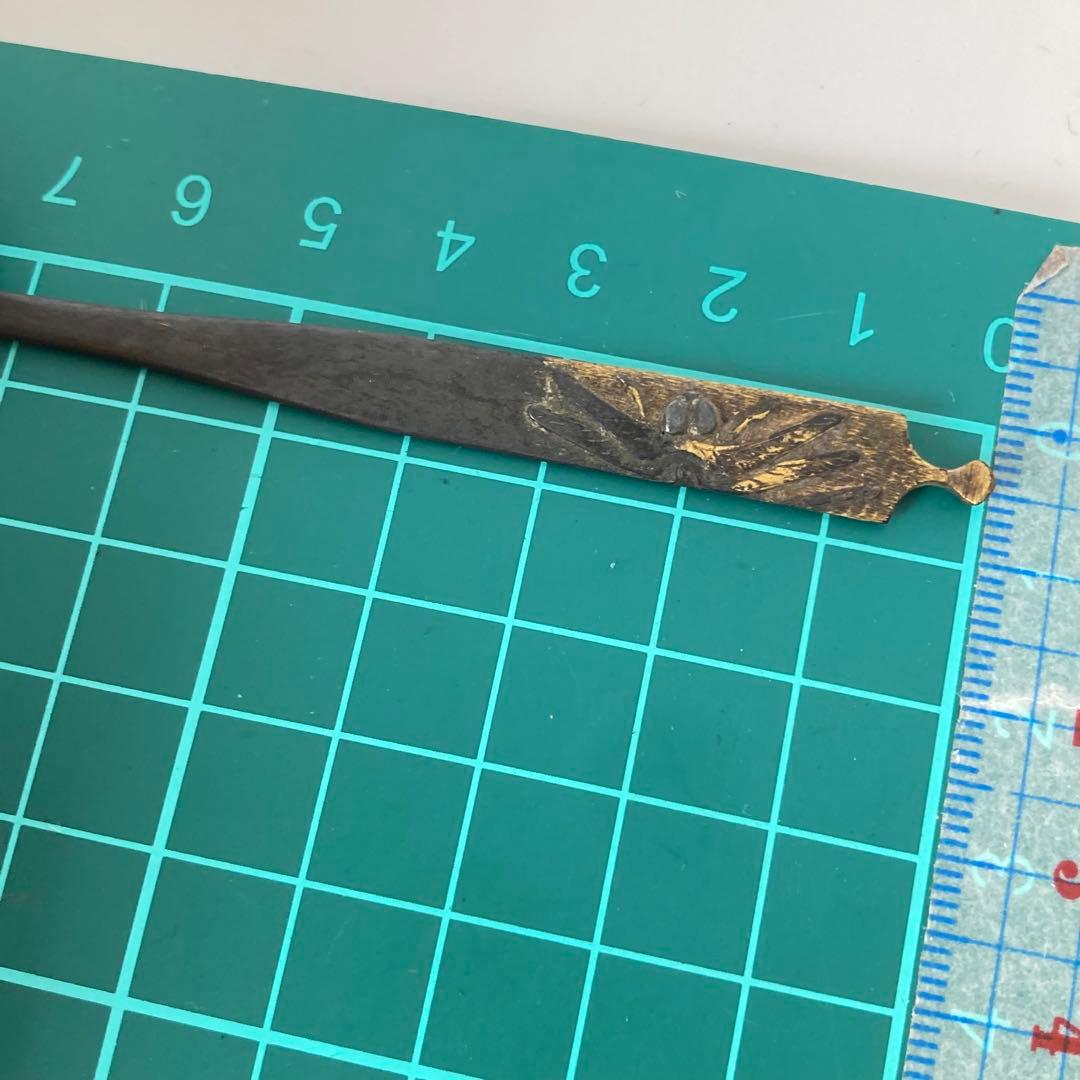 121804 アンティーク金工　刀剣　勝ち虫　蜻蛉　かんざし