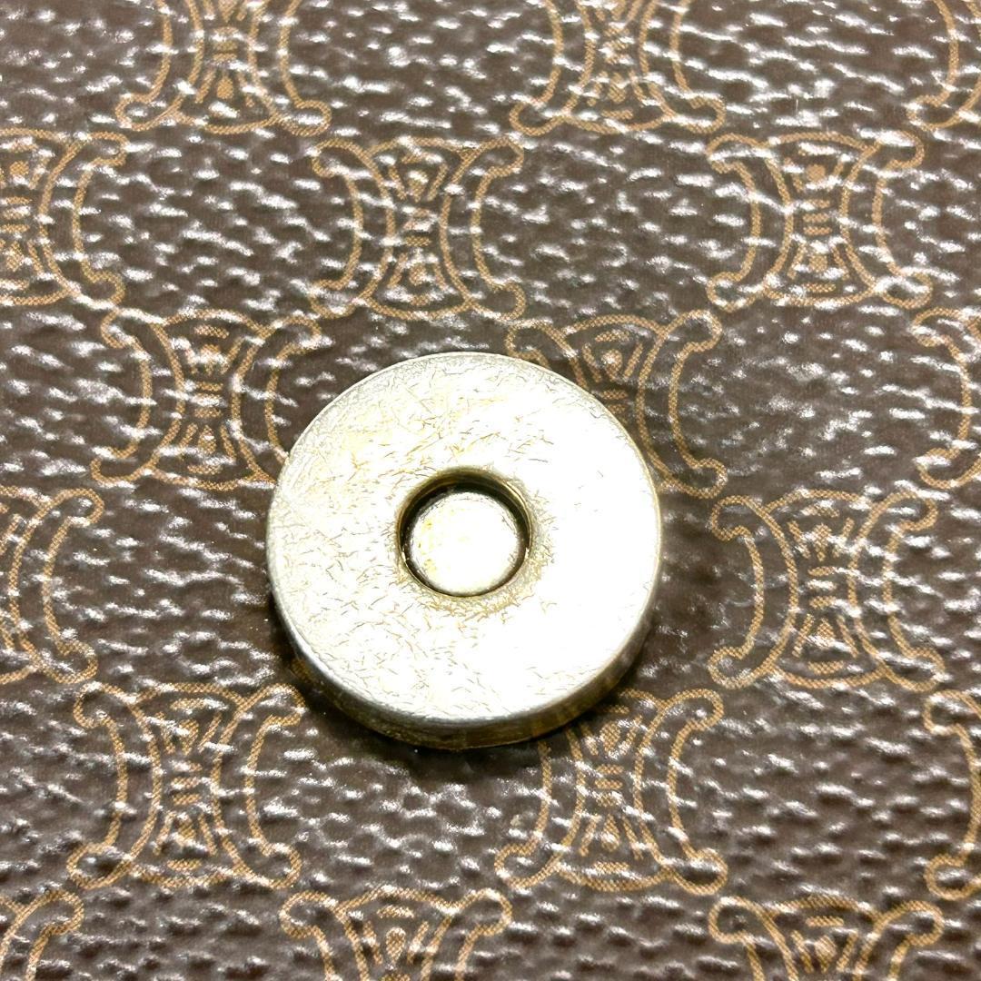 セリーヌ　ショルダーバッグ　マカダム　ヴィンテージ　金具　ゴールド　PVC