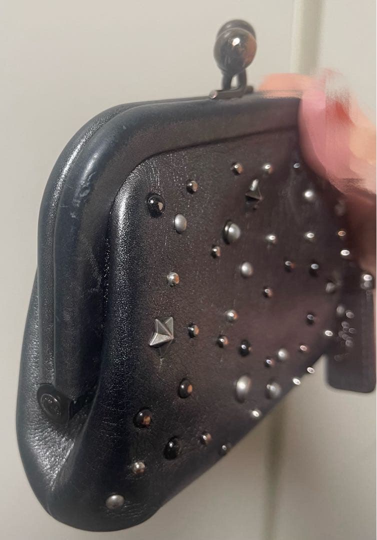 【希少】コーチ パース キスロック 水原希子 スターリべット シルバー