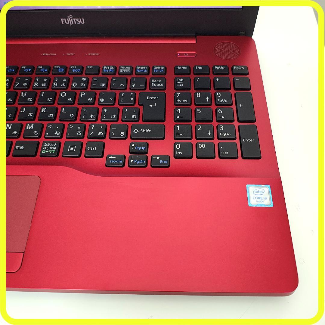 赤　新品SSD256GB⭐️windows11ノートパソコン　カメラ　780