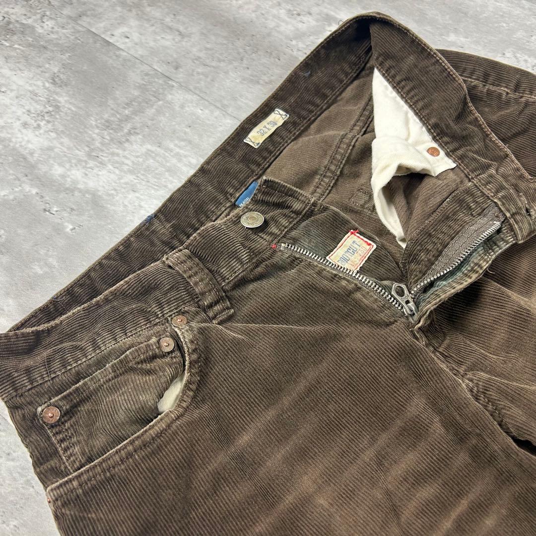 ラルフローレン ロゴタグ チノパン コーデュロイパンツブラウン W32 6055