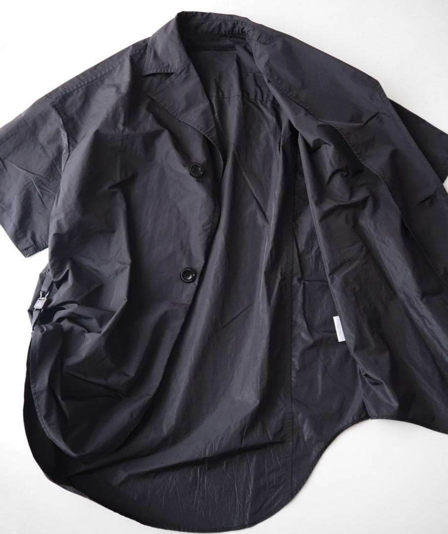 NILøS ニルズ 2020ss タフタ シャツ ジャケット 2 黒 ユリウス