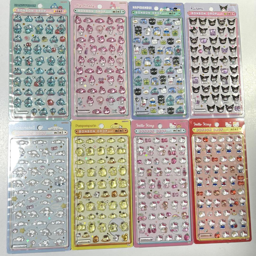 正規品 新作 サンリオ ボンボンドロップシール mini ミニ ボンドロ コンプ