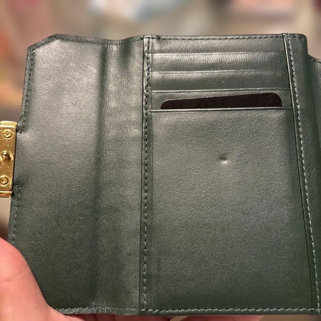 キヨ☆ Yves Saint Laurent 二つ折り財布 ダークグリーン