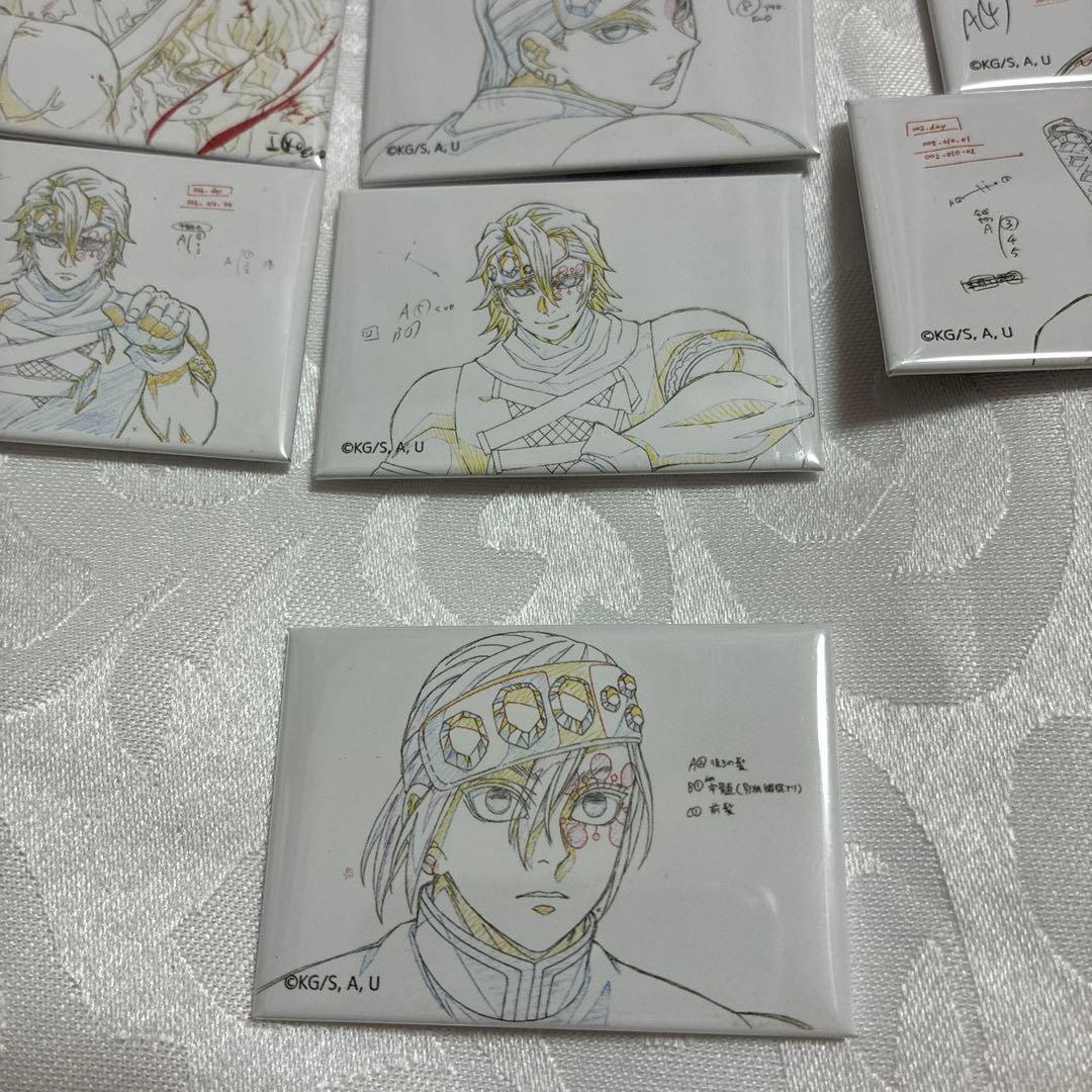 鬼滅の刃 原画コレクション ランダムスクエア缶バッジ 遊郭編 宇髄天元 コンプ