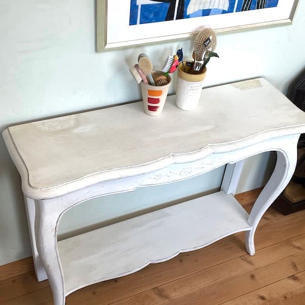 フレンチシャビィ　アンティーク調　コンソールテーブル　起立木工　アールヌーボー