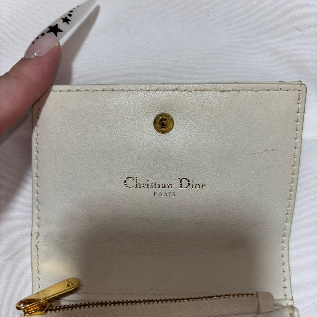 Dior 日本限定 ハート ホワイト 三つ折り財布