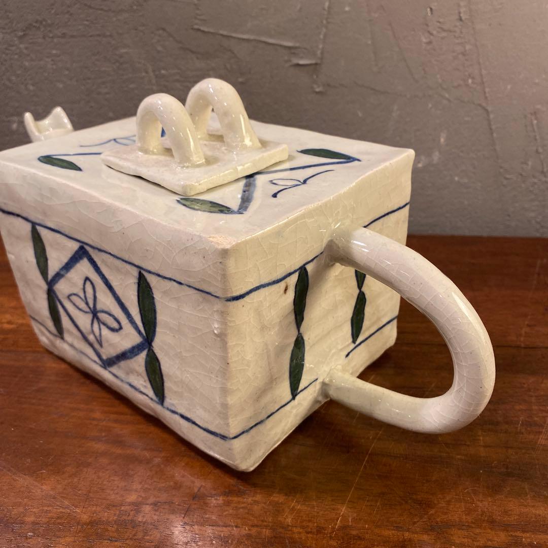 骨董品 水差し 水柱 焼き物 花柄 ヴィンテージ インテリア