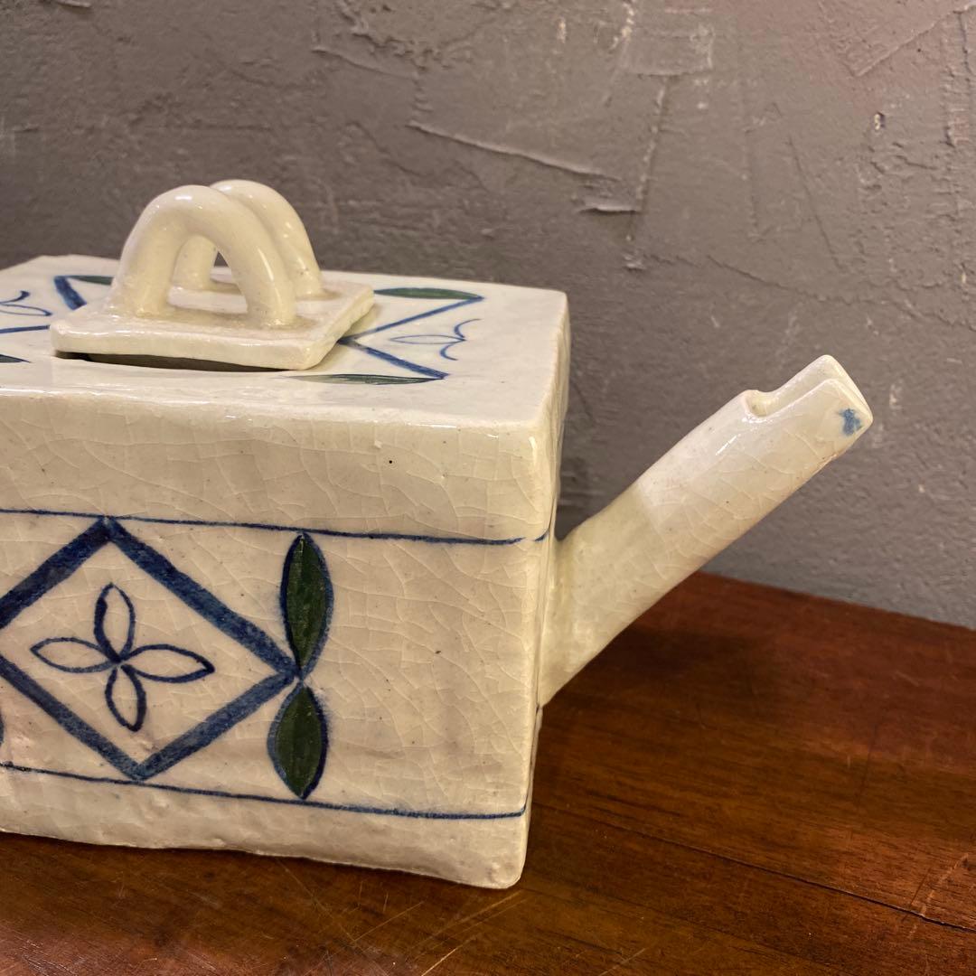 骨董品 水差し 水柱 焼き物 花柄 ヴィンテージ インテリア