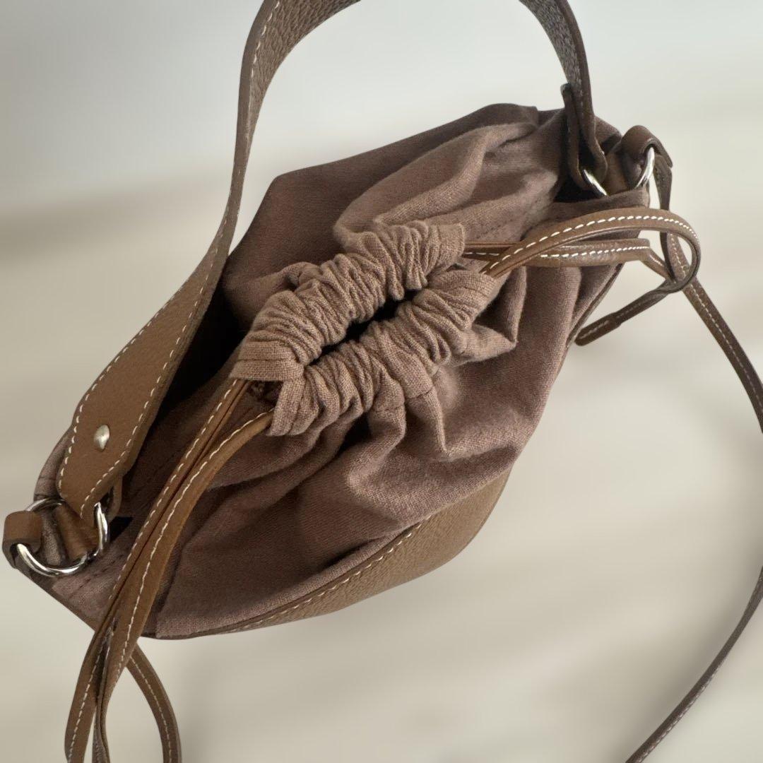 美品　Ayako Bag アヤコバッグ　ポタリバッグ　キャメル