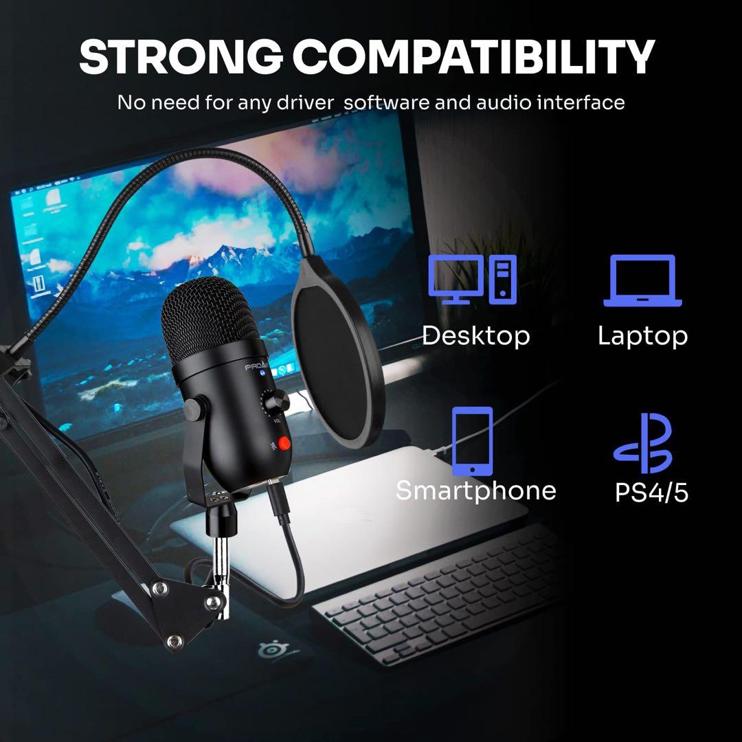 マイク 録音用 ノイズキャンセリング YouTube レコーディング ASMR