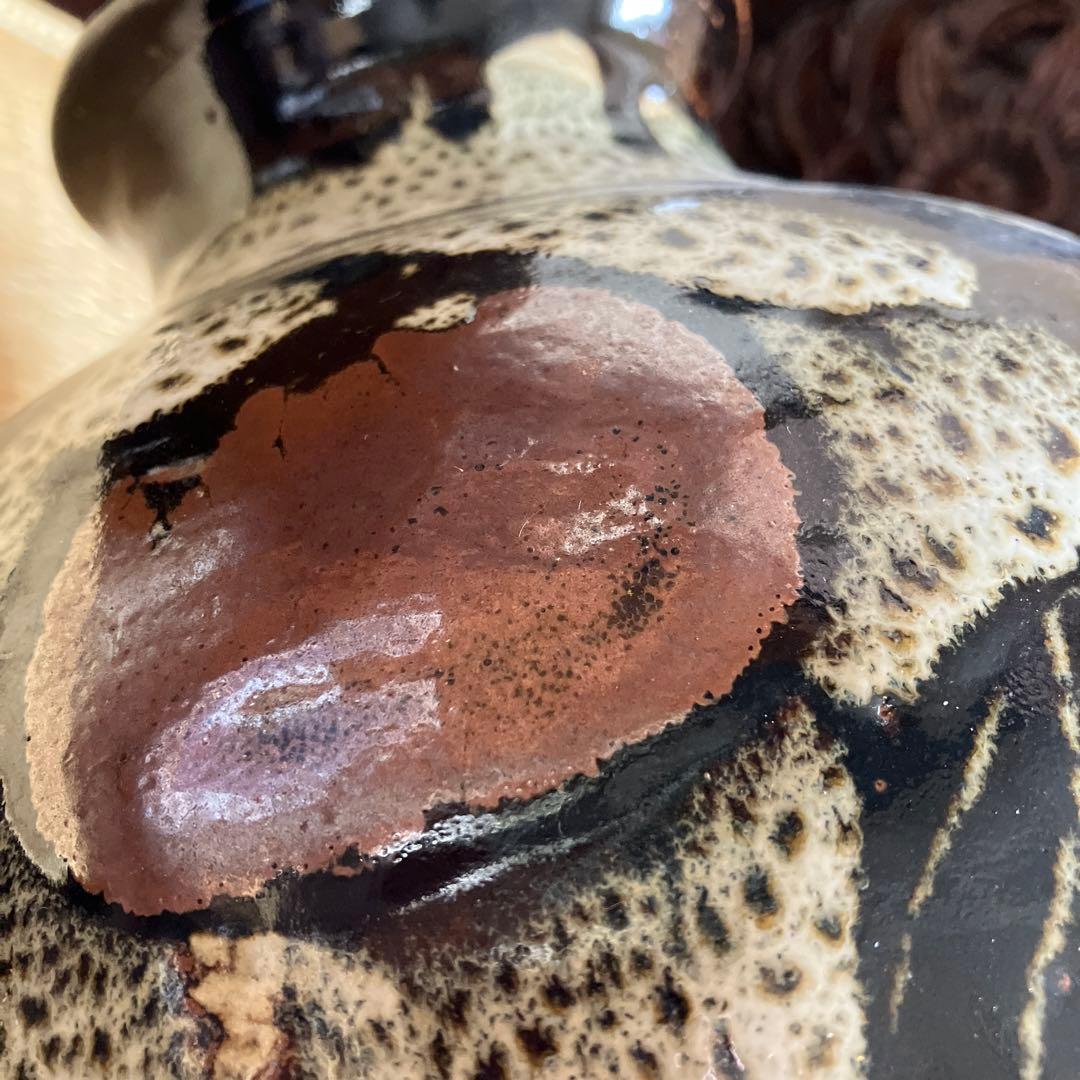 壺　柿図　花びん