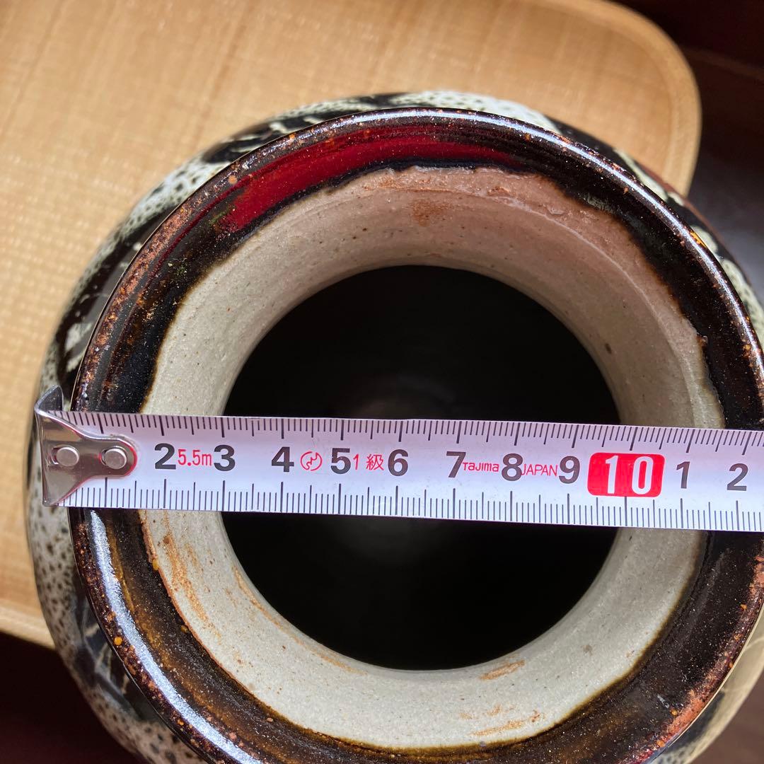 壺　柿図　花びん