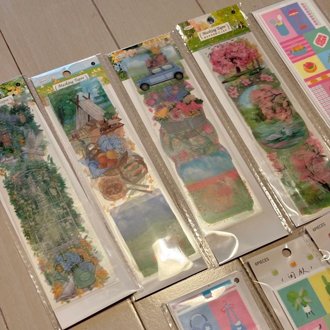 58点セット　海外マスキングテープ　大量まとめ売り　マステ　シール　pet 手帳