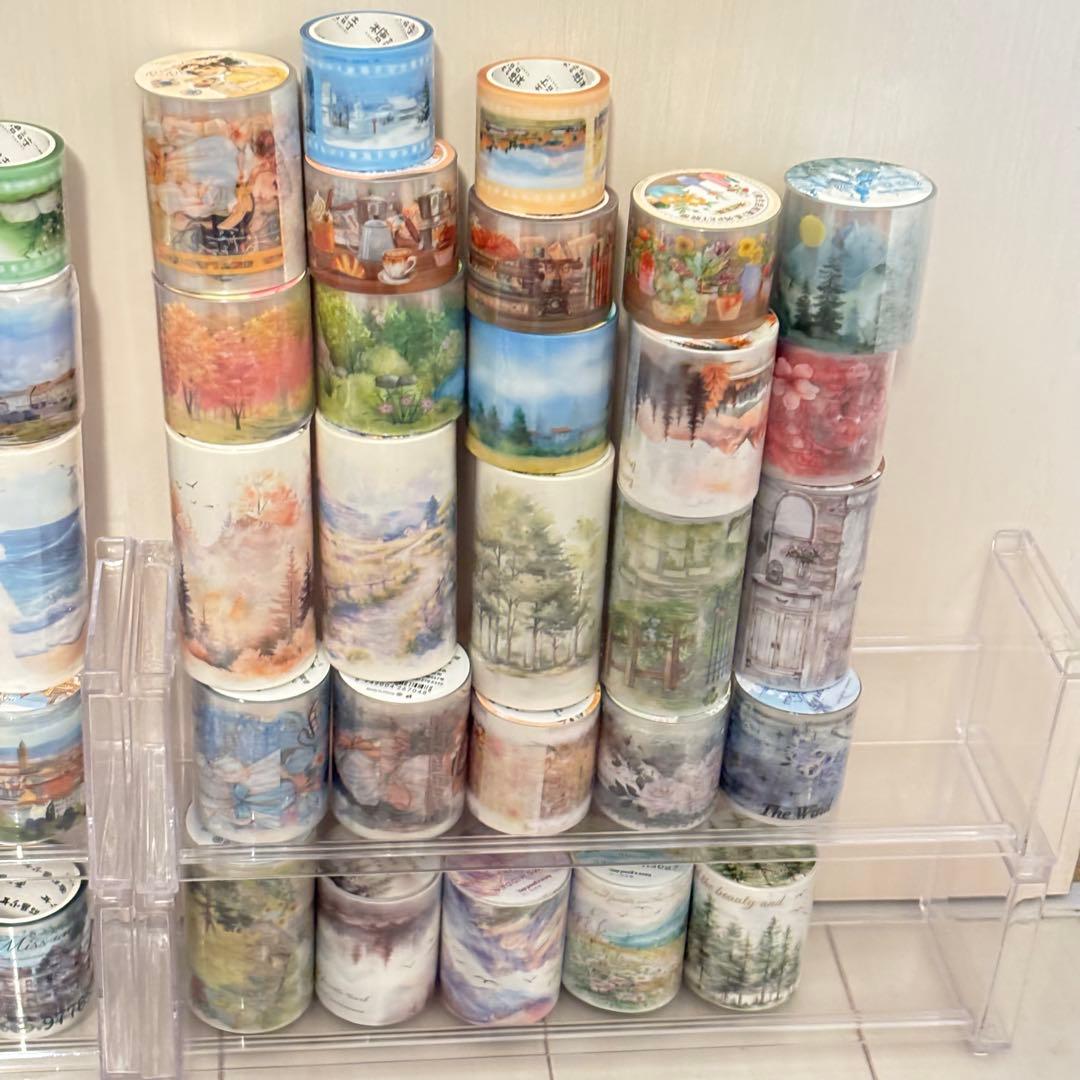 58点セット　海外マスキングテープ　大量まとめ売り　マステ　シール　pet 手帳