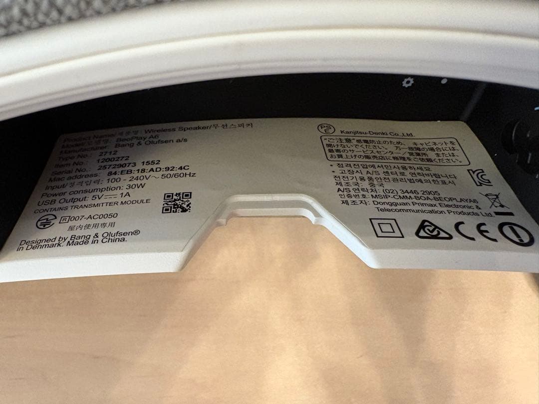 スピーカー・ウーファー Bang & Olufsen BeoPlay A6