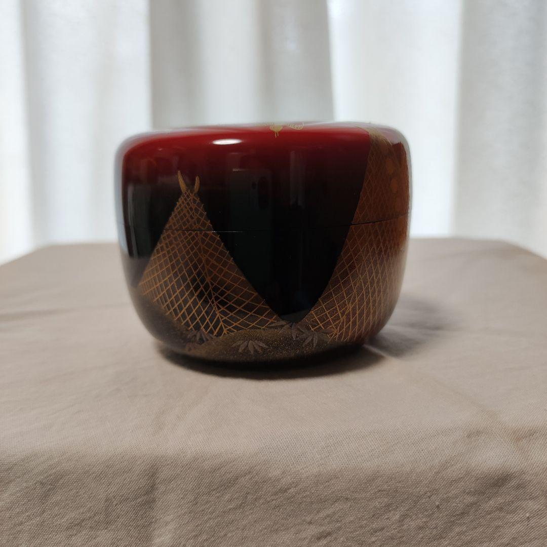 茶道具◆干網蒔絵利休棗◆中谷隆佳造