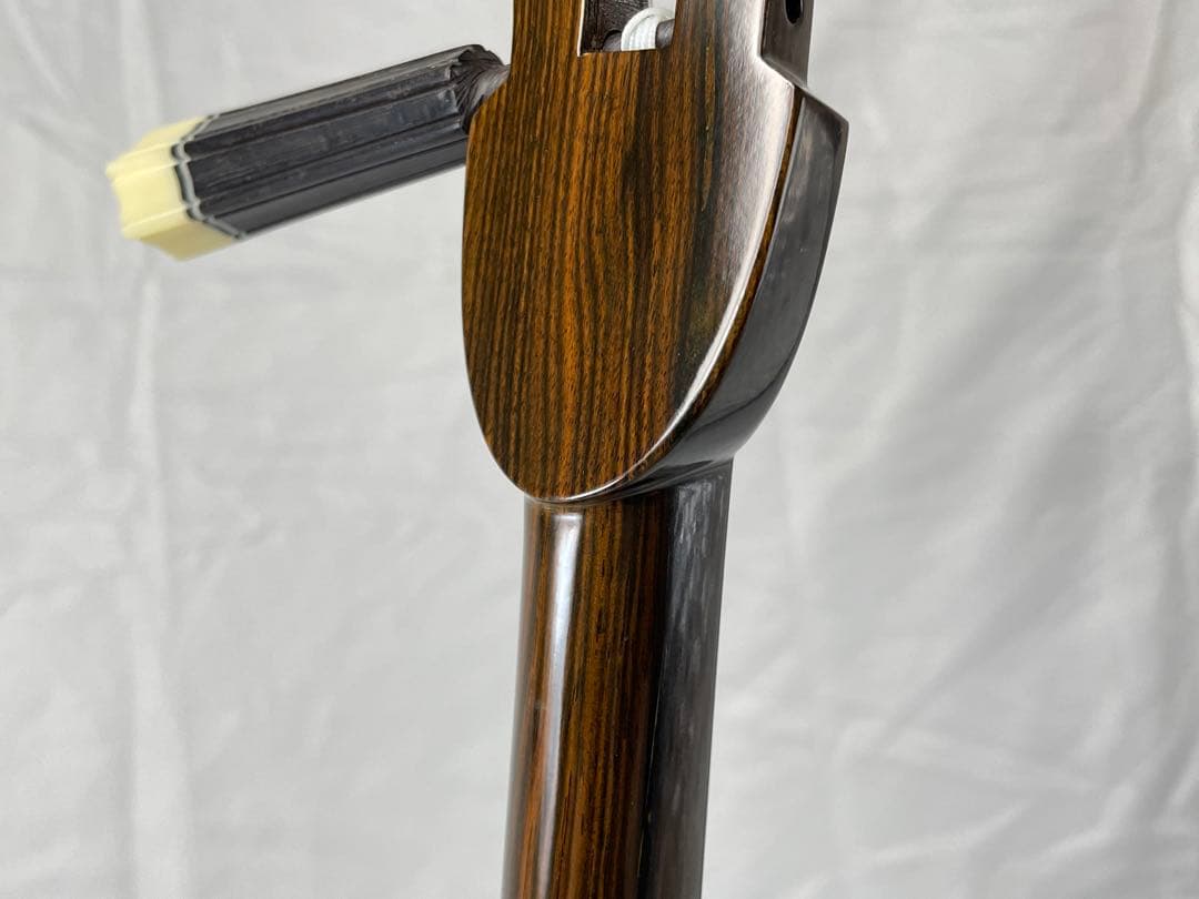 宮古木工芸 縞黒檀/カマゴン　本皮1枚張り三線