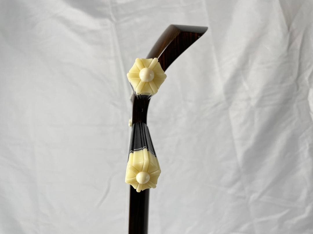 宮古木工芸 縞黒檀/カマゴン　本皮1枚張り三線