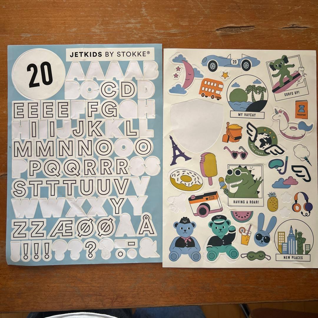 美品　JETKIDS by STOKKE 水色　キャリーカート 旅行用品　箱付き