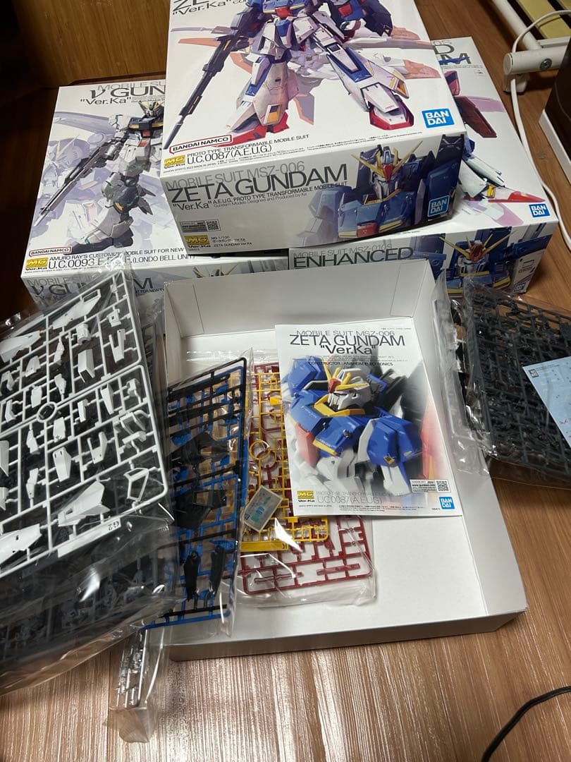 MG　ゼータ、強化型ダブル、νガンダムver.ka