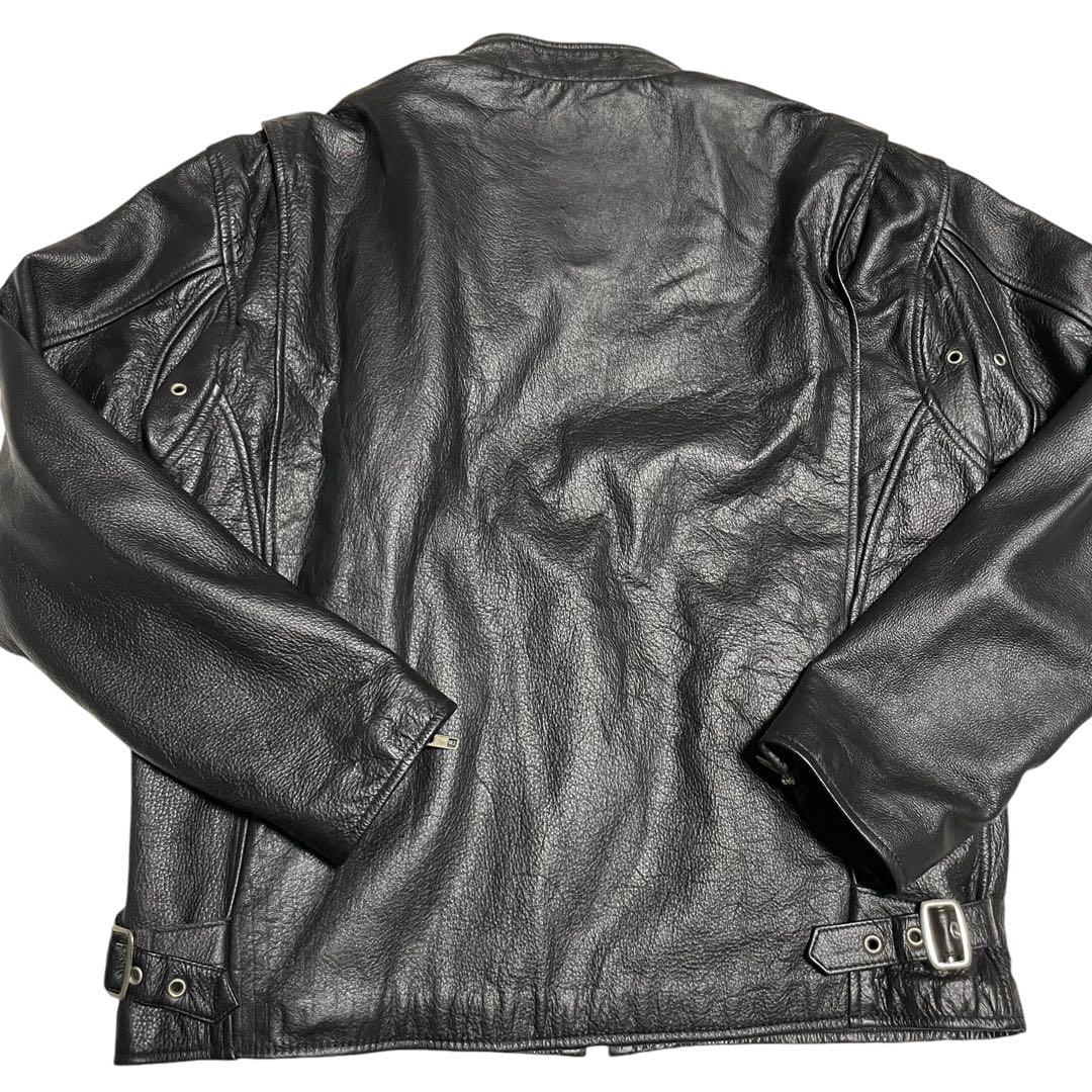 極美品【Misty Harbor】リアルレザーシングルライダースジャケット 黒M