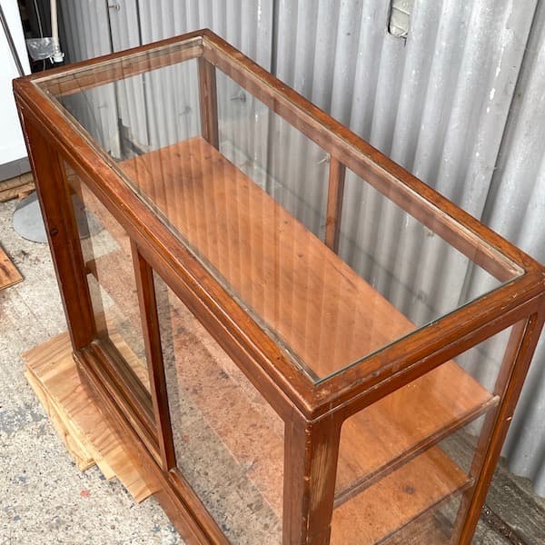 関西限定　送料別　ビンテージ家具　ショーケース　ガラスキャビネット　飾り棚