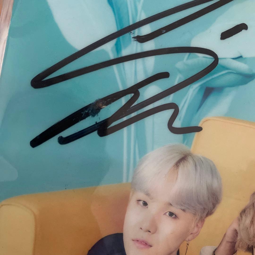 防弾少年団　BTS 直筆　サイン入りクリアファイル　テテ　ユンギ