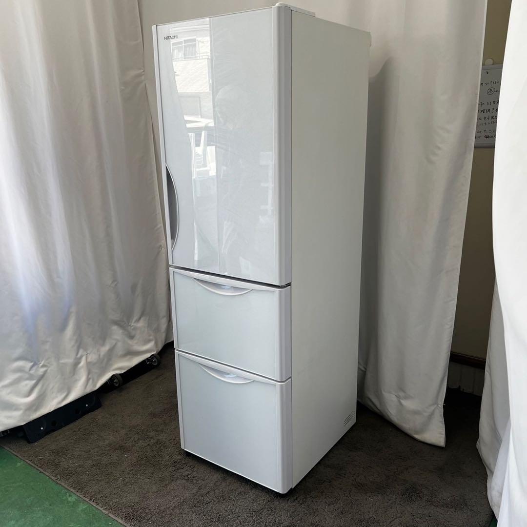 859　日立　冷蔵庫　スリム　大型　300-400ℓ　中古　設置無料　安い‼️