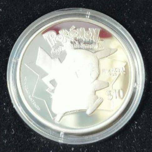 ポケモン10＄銀貨ピカチュウ（PIKACHU）PoKeMoN NIUE2001年