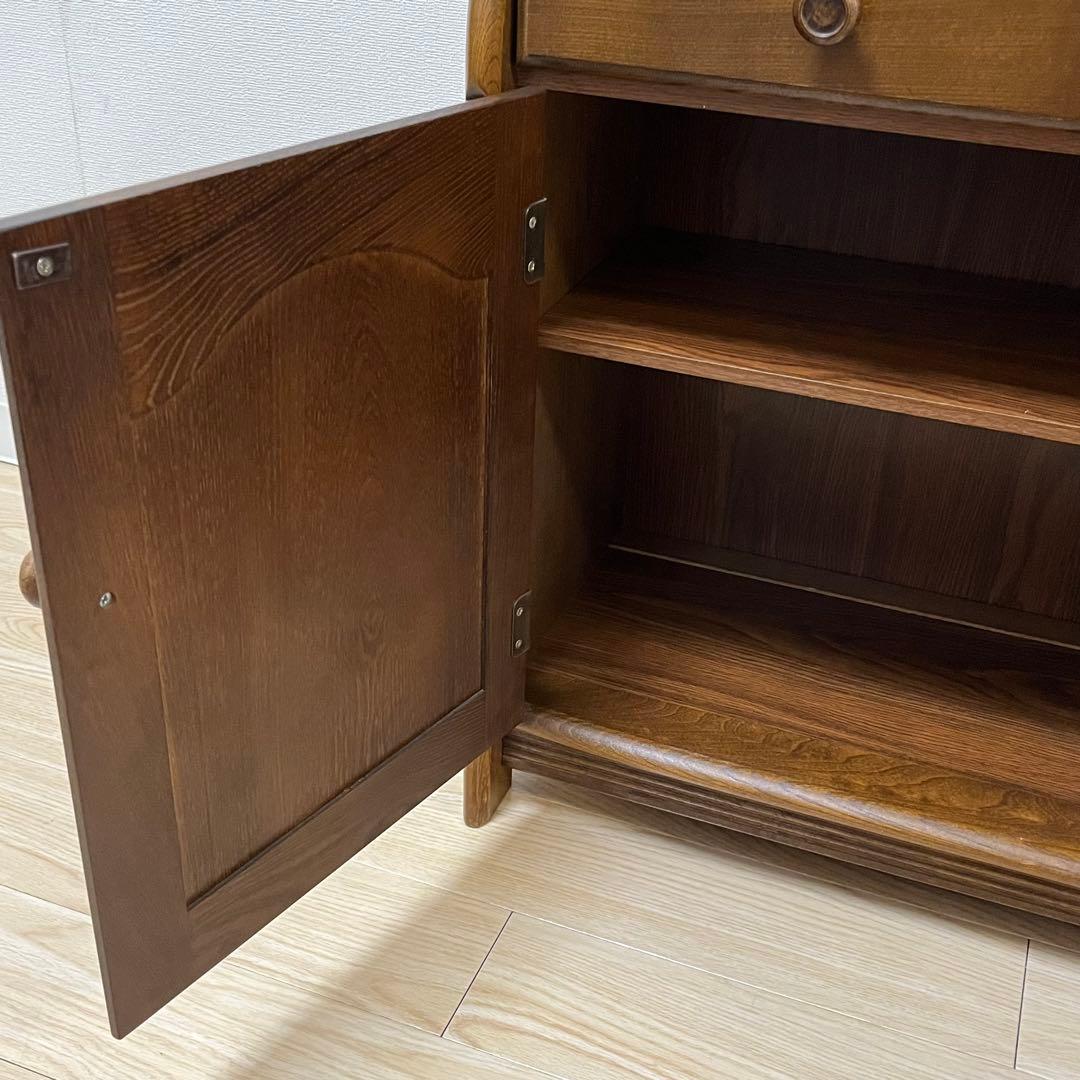 美品 Karimoku カリモク 木製 電話台 キャビネット飾り棚