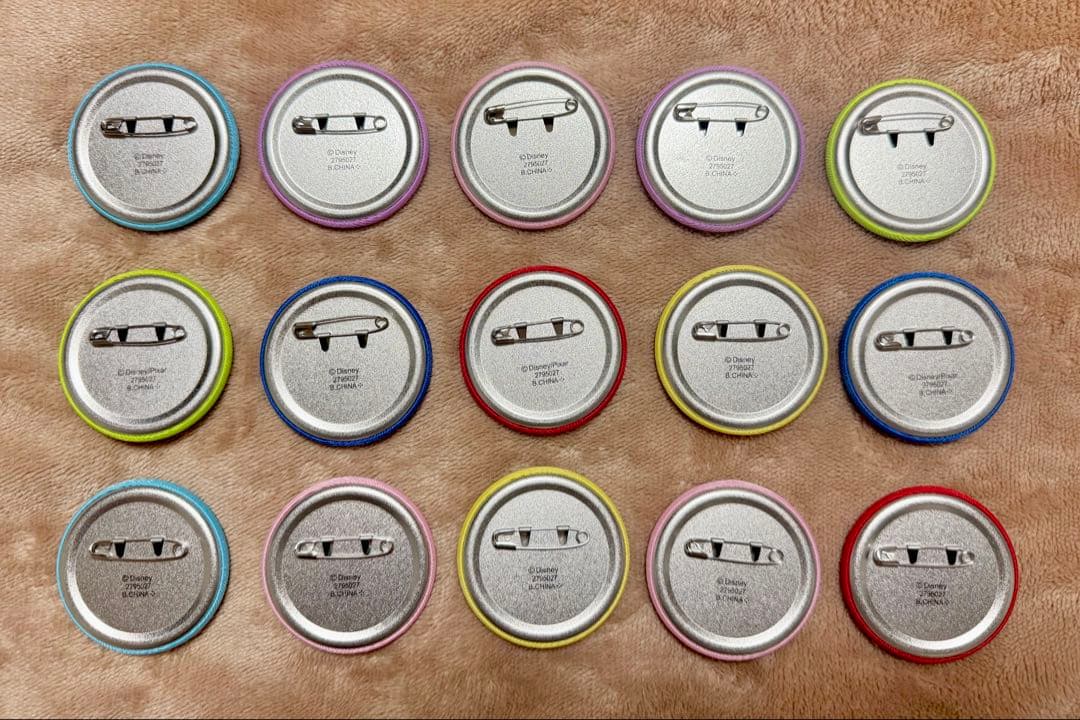 ディズニー 刺繍缶バッジ 2【15種類フルコンプリート】