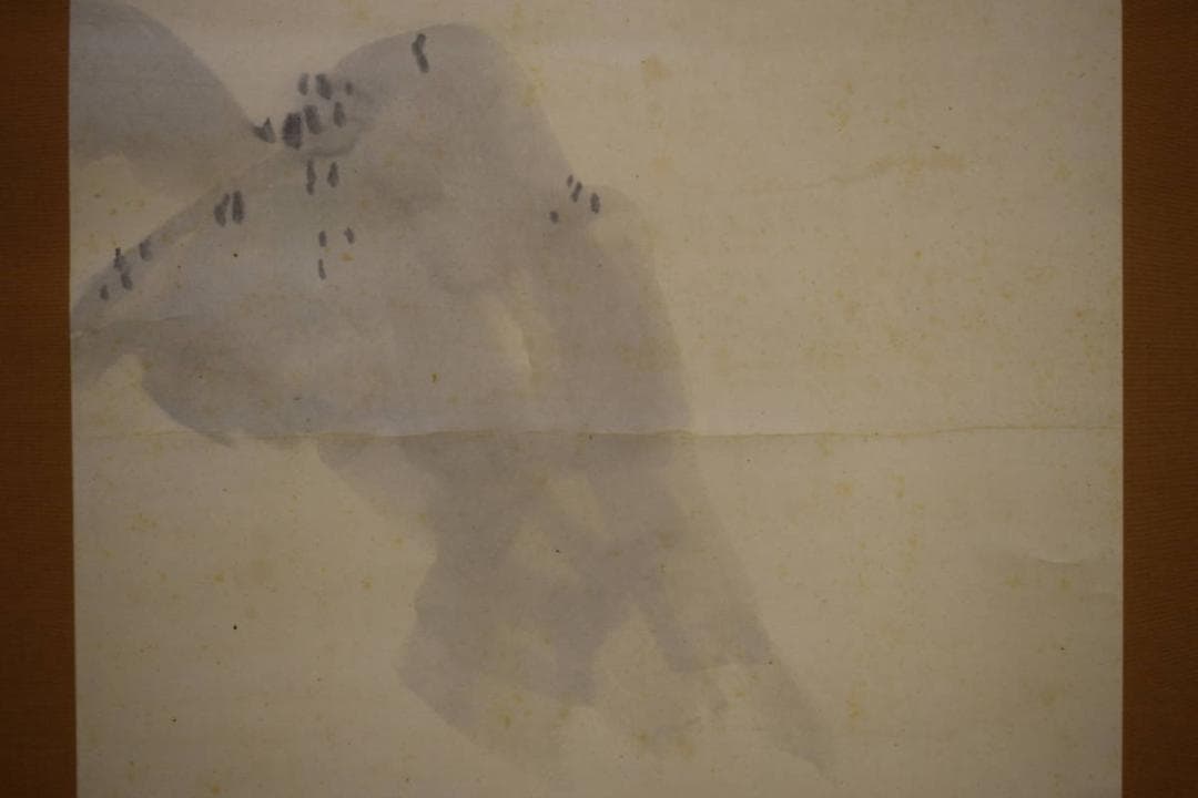 真作/下村為山/山水鳥居図/布袋屋掛軸HH-811