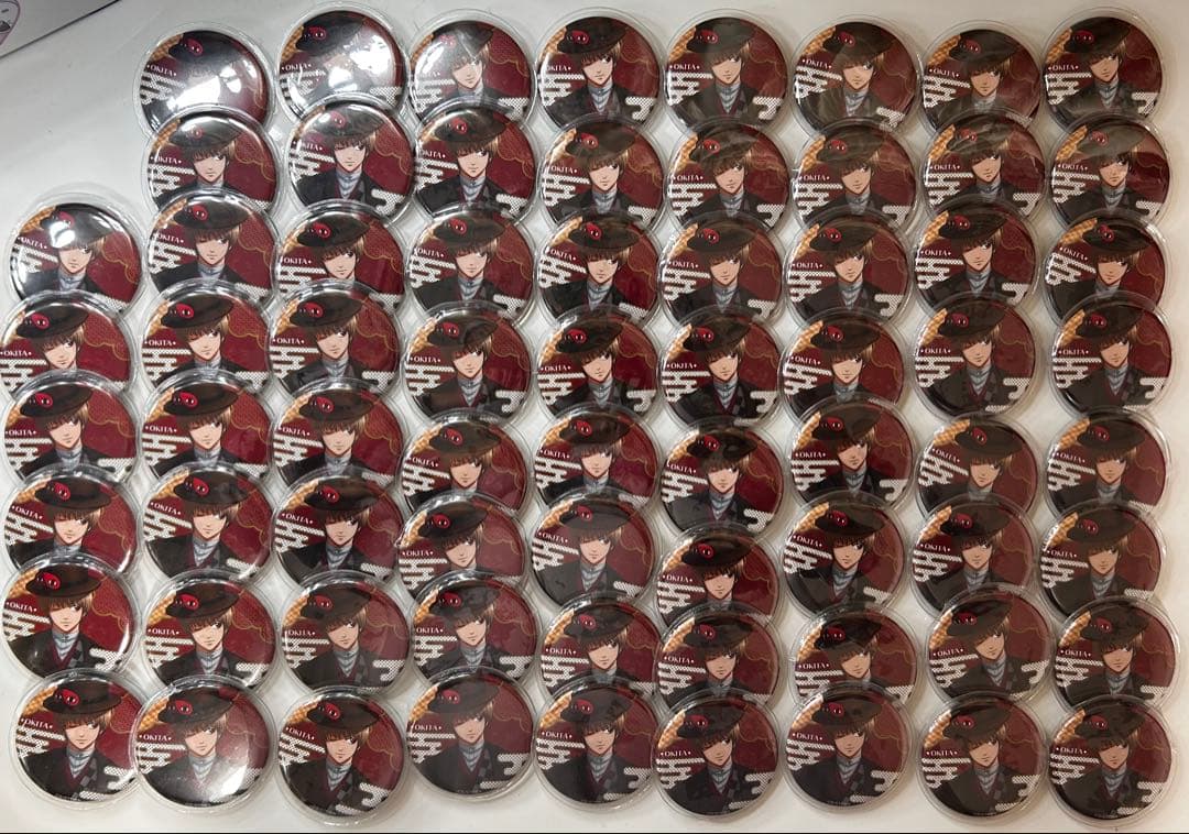 タイムセール！沖田総悟　レトロモダン　缶バッジ70個セット