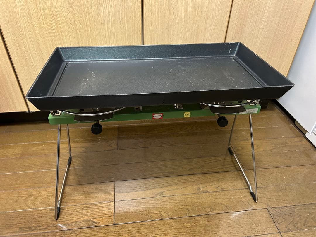 イワタニ プリムス ツーバーナーコンロ　P-2CA ＆ 専用グリル&OD缶2缶付