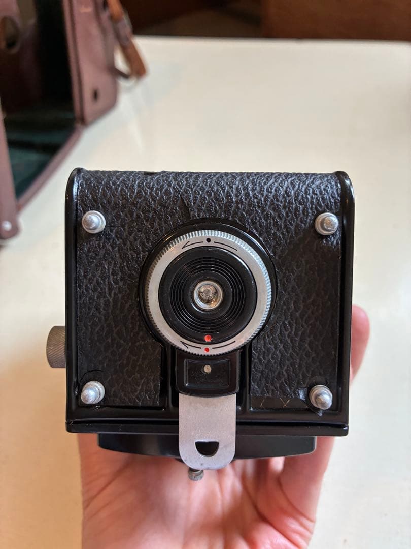 Minoltaflex 二眼レフカメラ レザーケース、レザーレンズケース付属