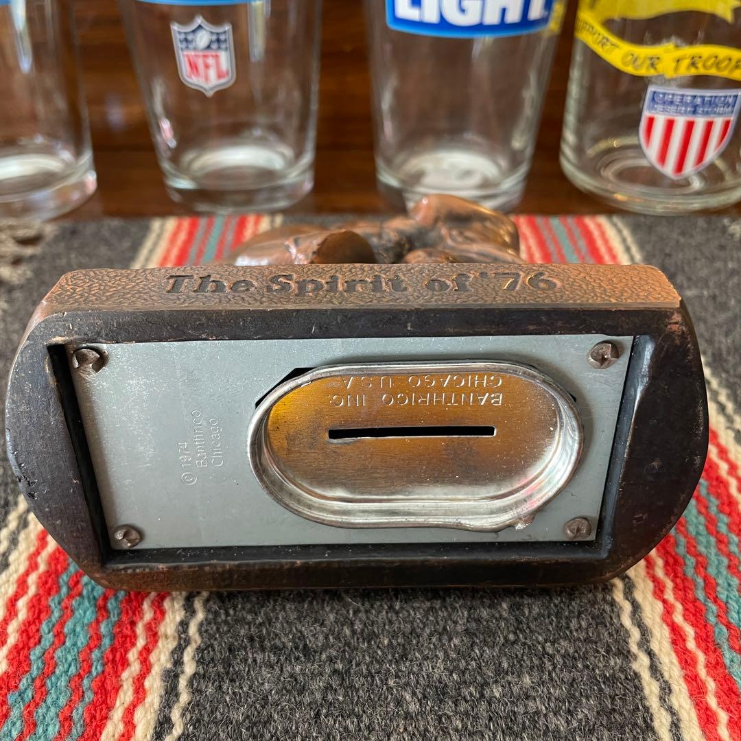 希少品！70's アメリカアンティーク　独立記念貯金箱　USA製ヴィンテージ雑貨