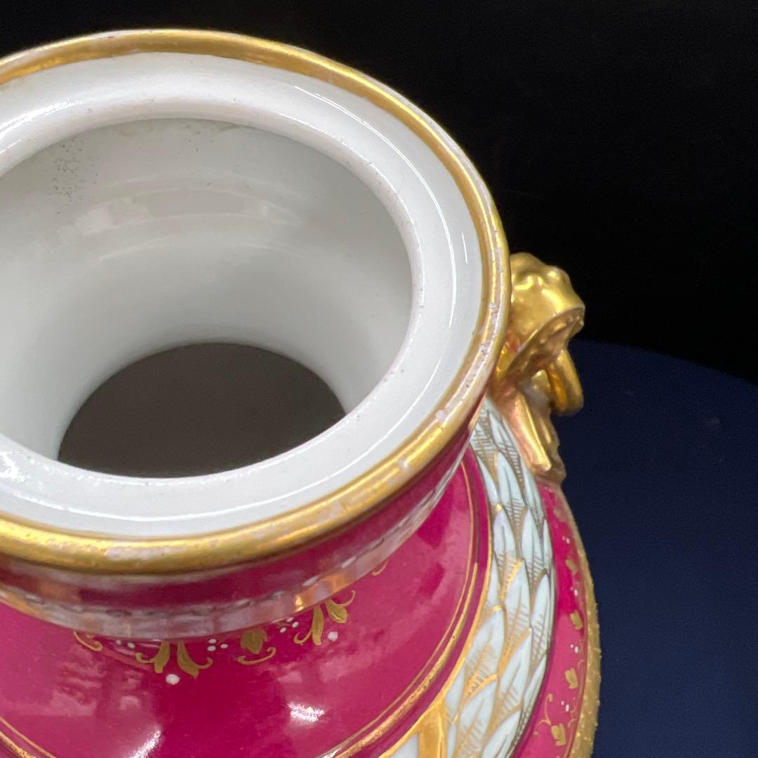 ロイヤルヴィエナ　手描総金彩フラワーベース　高さ約48㎝　東Y7-0822⭐︎2F