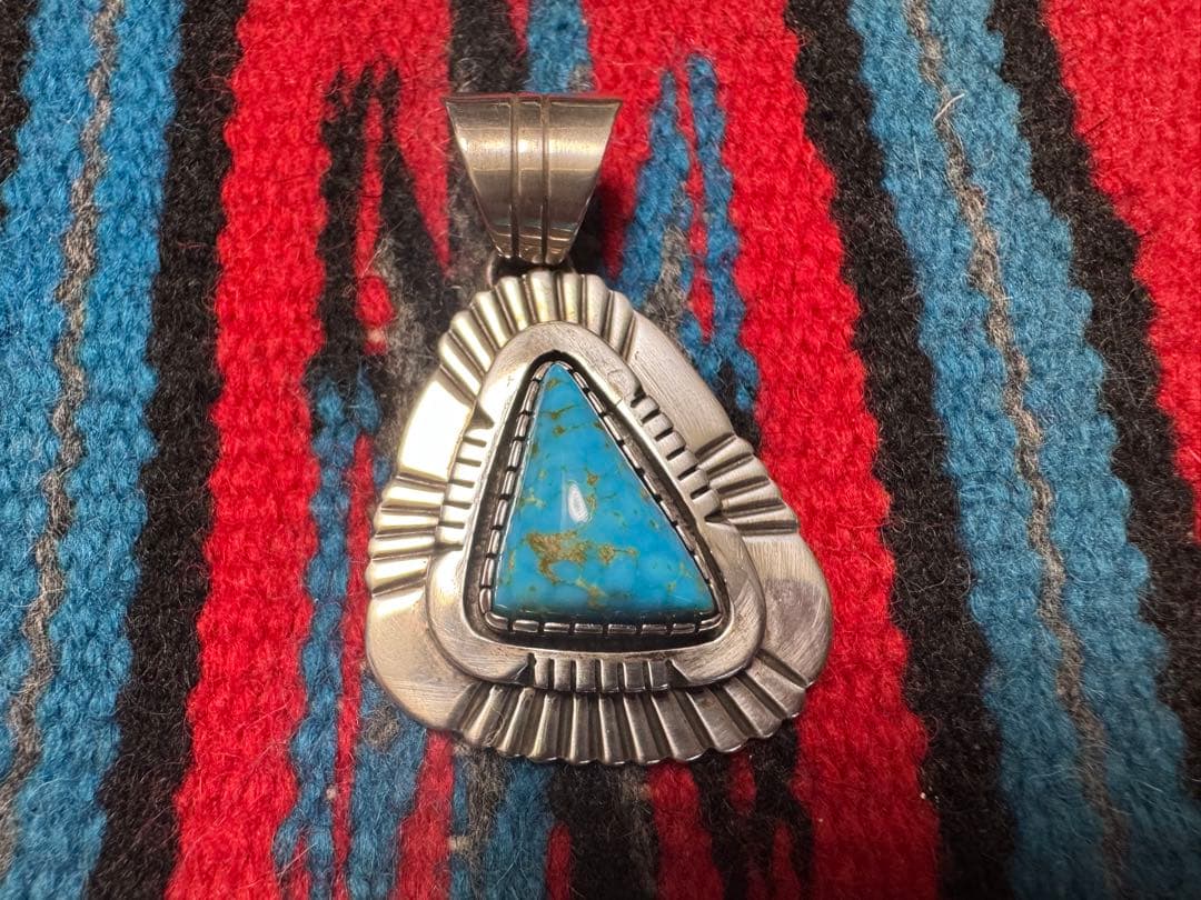 最終 デルバートバンデバー ペンダントトップ ブルージェムターコイズ ナバホ族