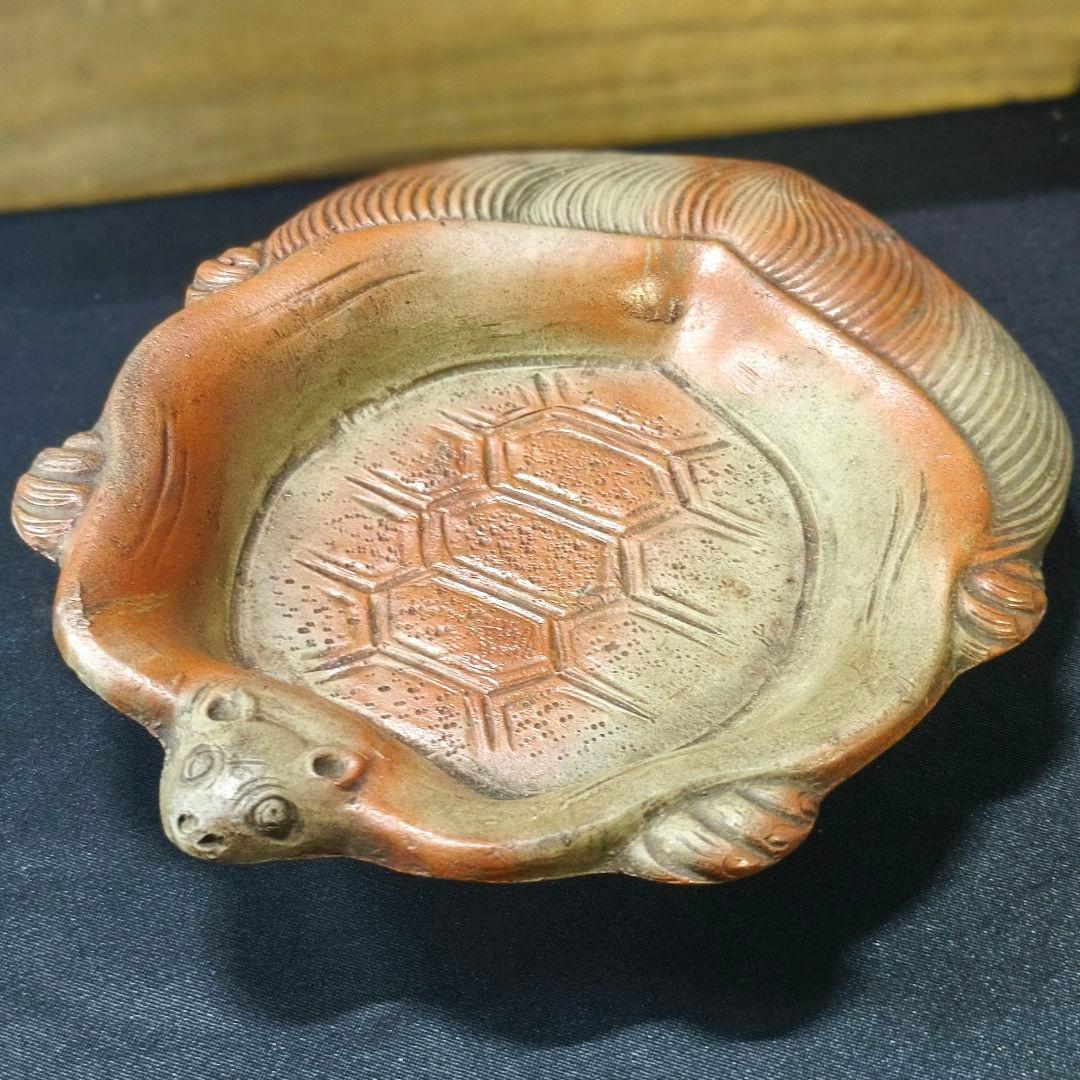 古備前 火襷亀甲皿 桃山骨董 無銘 古美術 アンティーク 蒐集家放出美品 古箱付