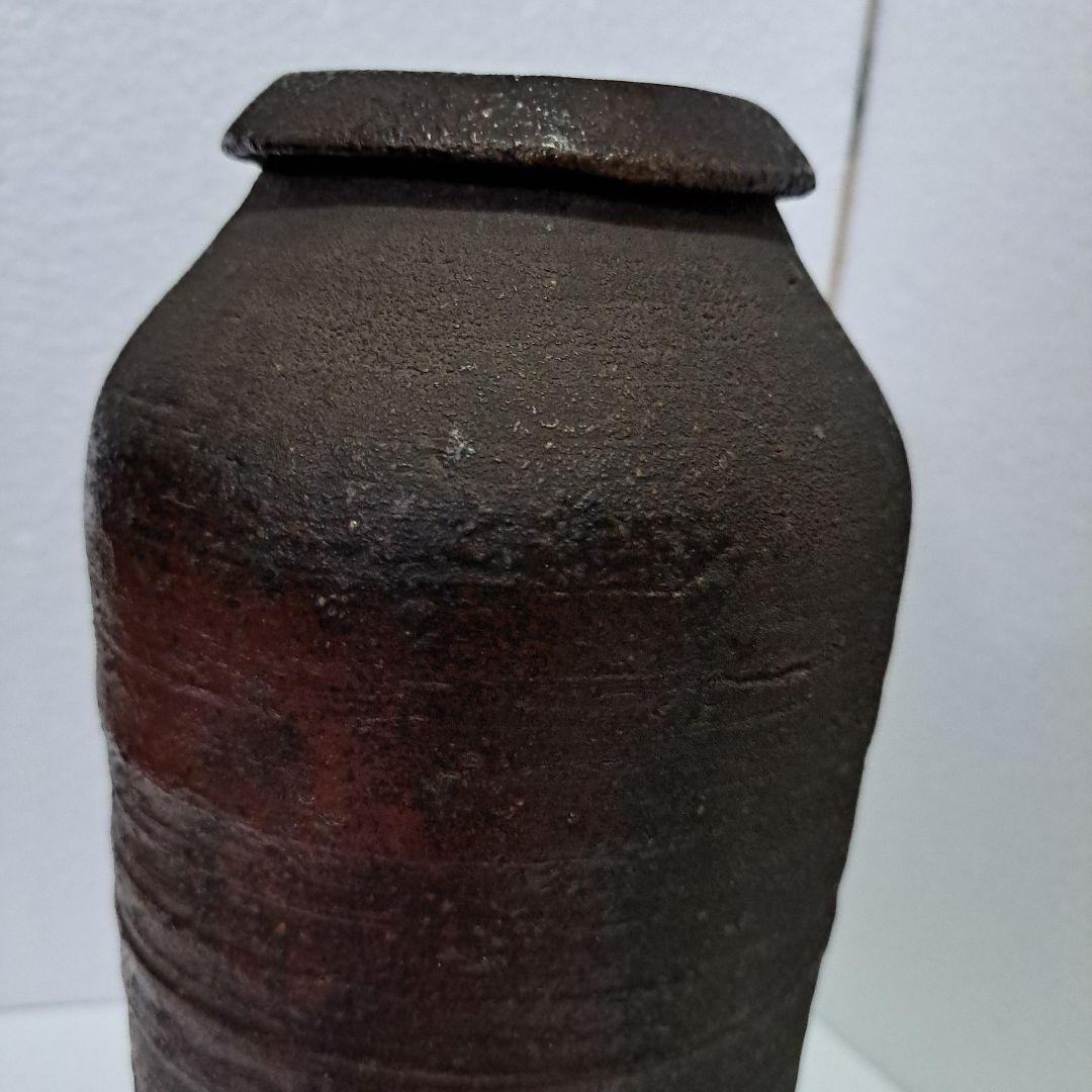 初代　木津宗詮作　古南蛮壺　拝領品　共箱　珍品壺