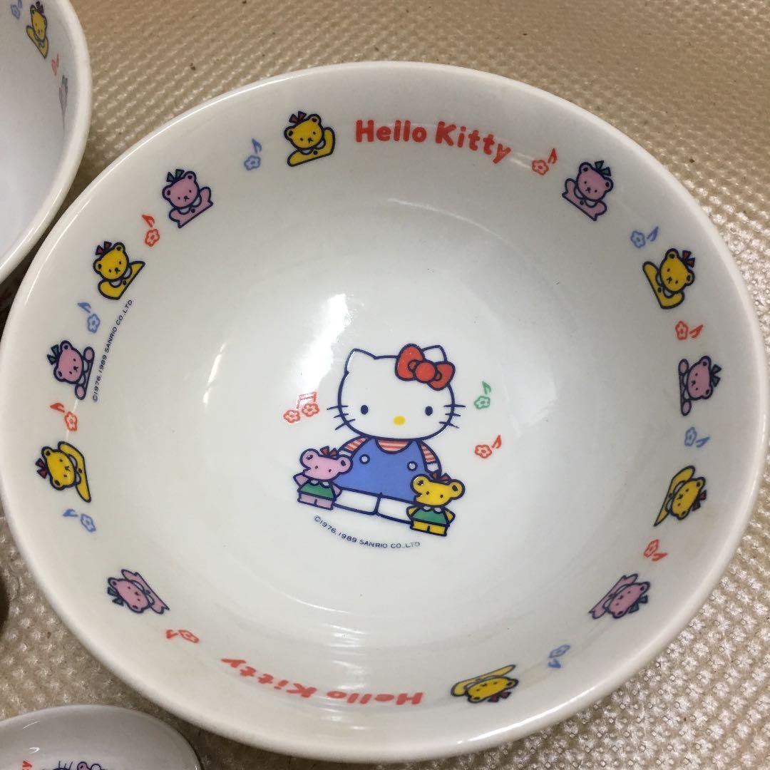 0742 ハローキティ Hello Kitty ラーメン どんぶり レンゲ 2客