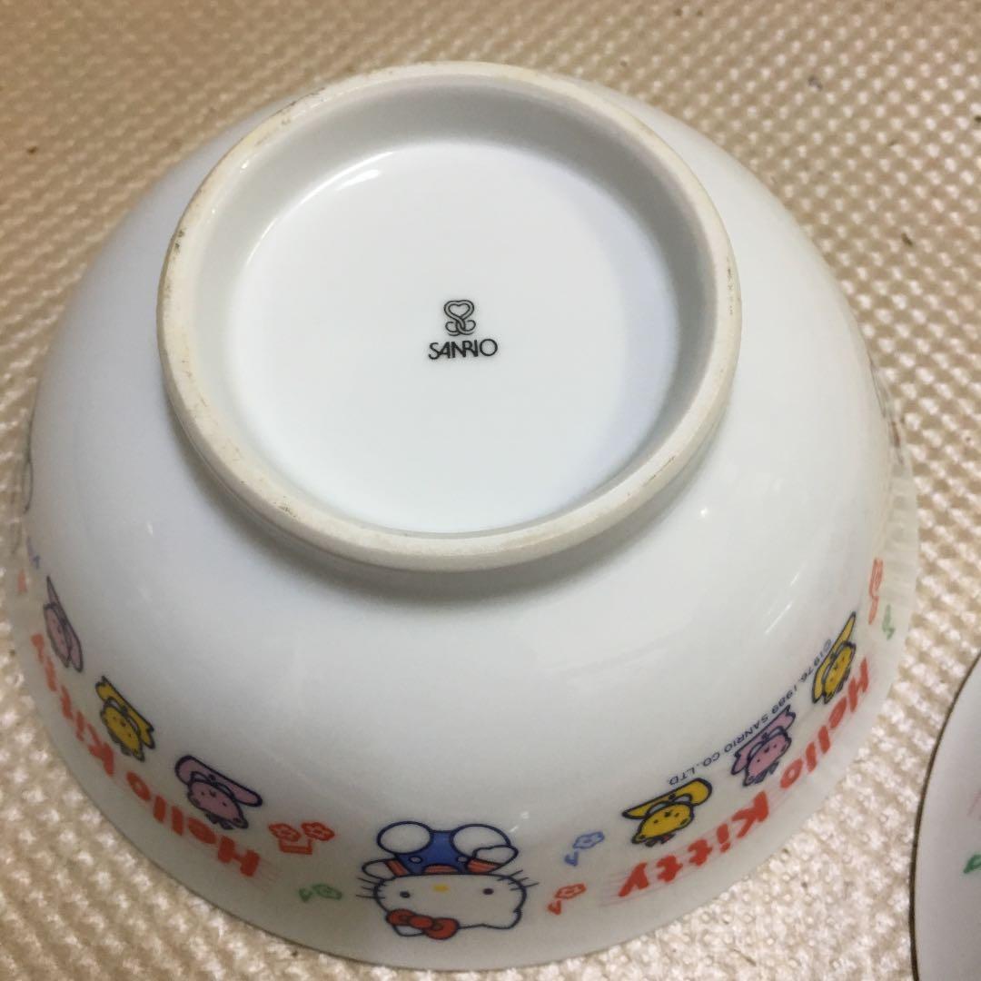 0742 ハローキティ Hello Kitty ラーメン どんぶり レンゲ 2客