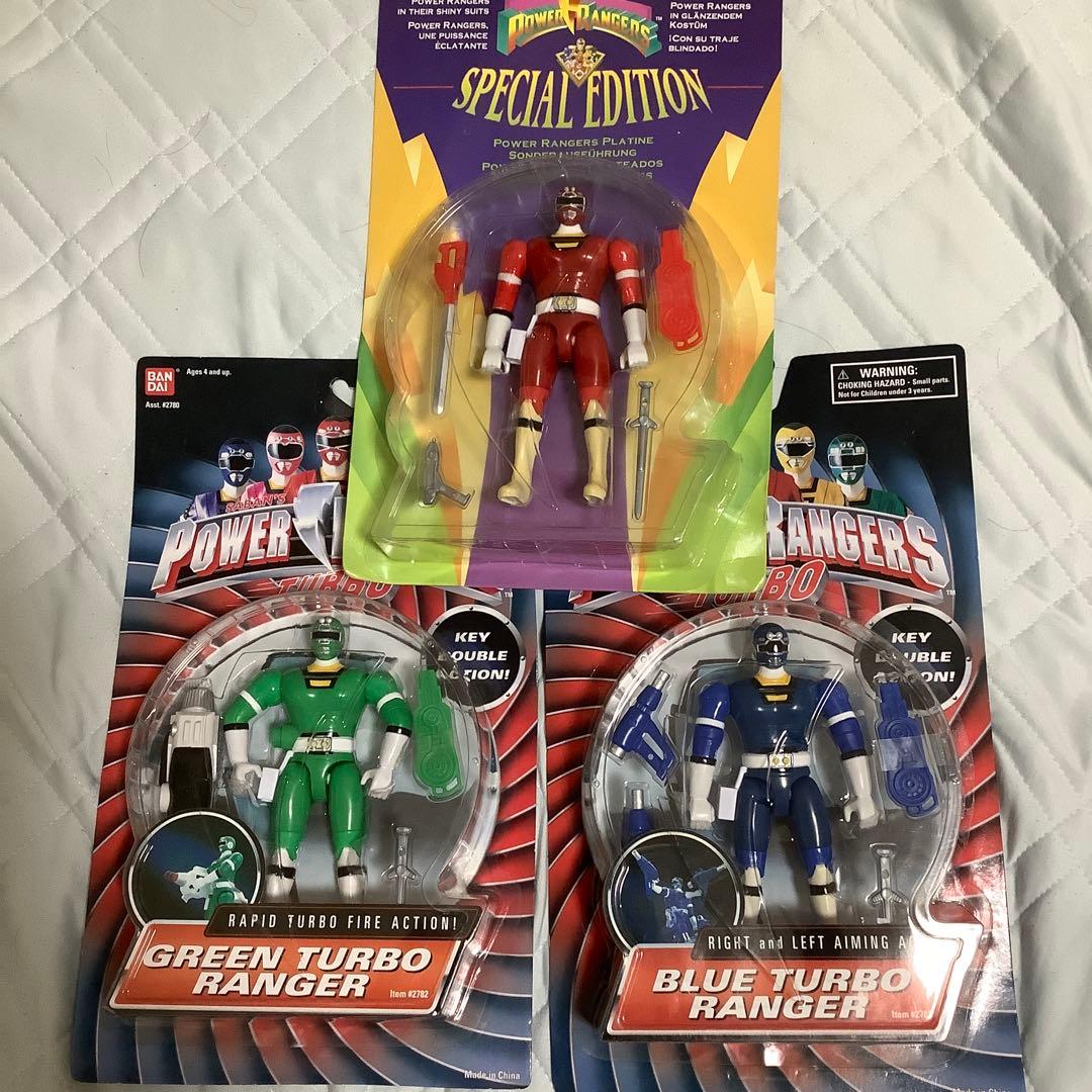 パワーレンジャー ターボ フィギュア　3体セット　激走戦隊カーレンジャー