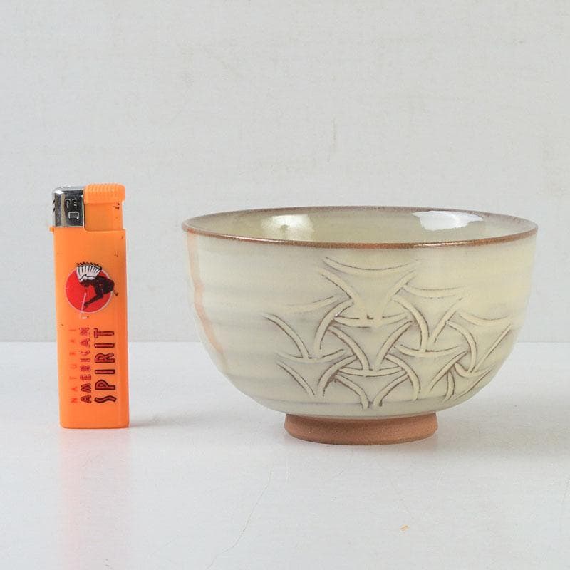 茶道具　赤膚焼　大塩昭山造　茶碗　共布共箱　V　9603