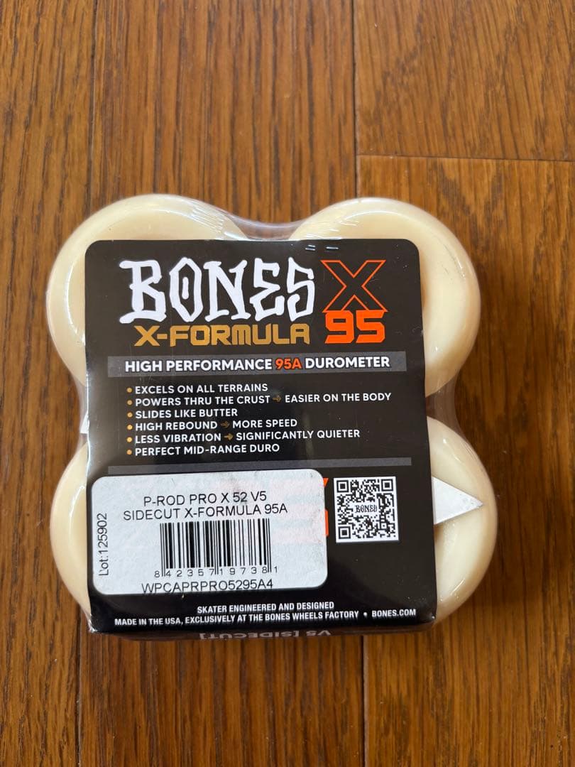 スケートボード BONES X-FORMULA 95A SIDECUT 52mm