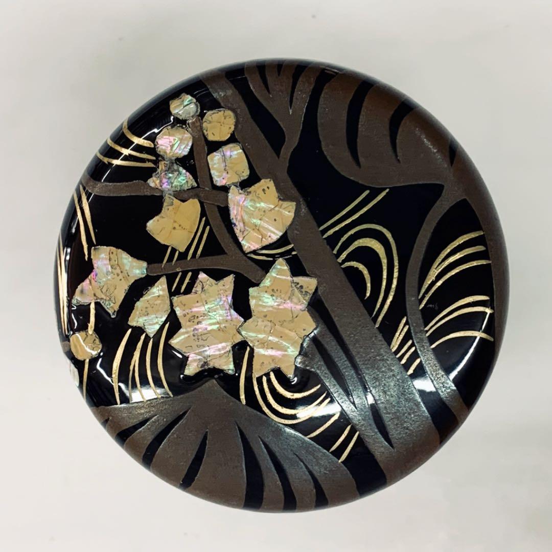 【中棗　水葵　蒔絵】田中宗凌　共箱