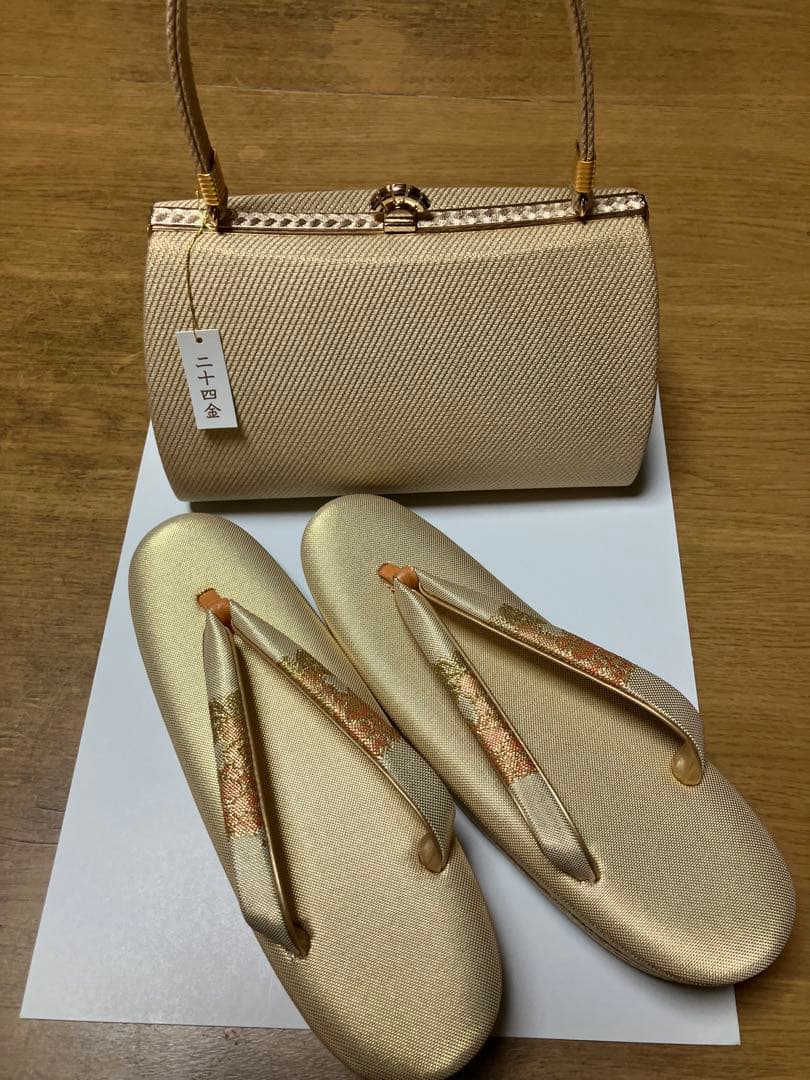 les_trois_tresors 和装　草履　バックセット　未使用品